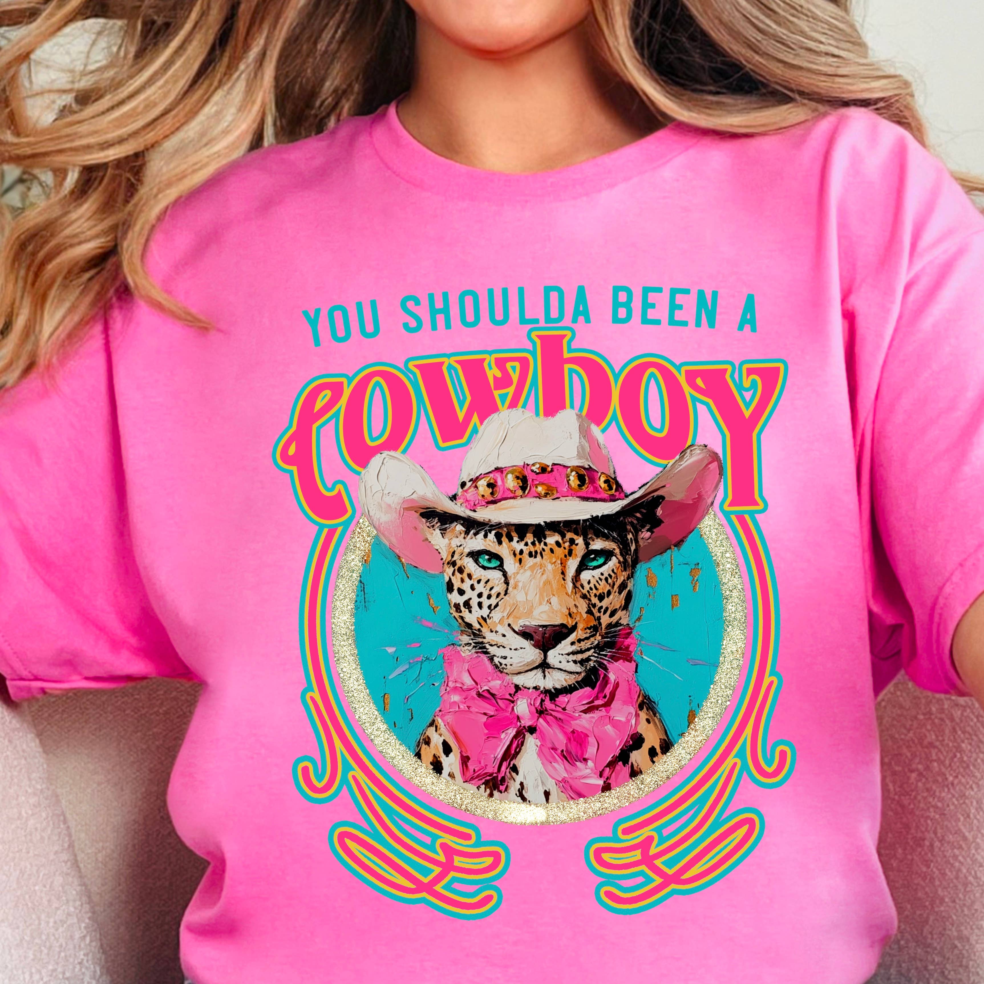 You Shoulda Been A Cowboy Western Graphic Gildan - Adult & Kids T-Shirts, Sweatshirts & Hoodies apparel design preview 1