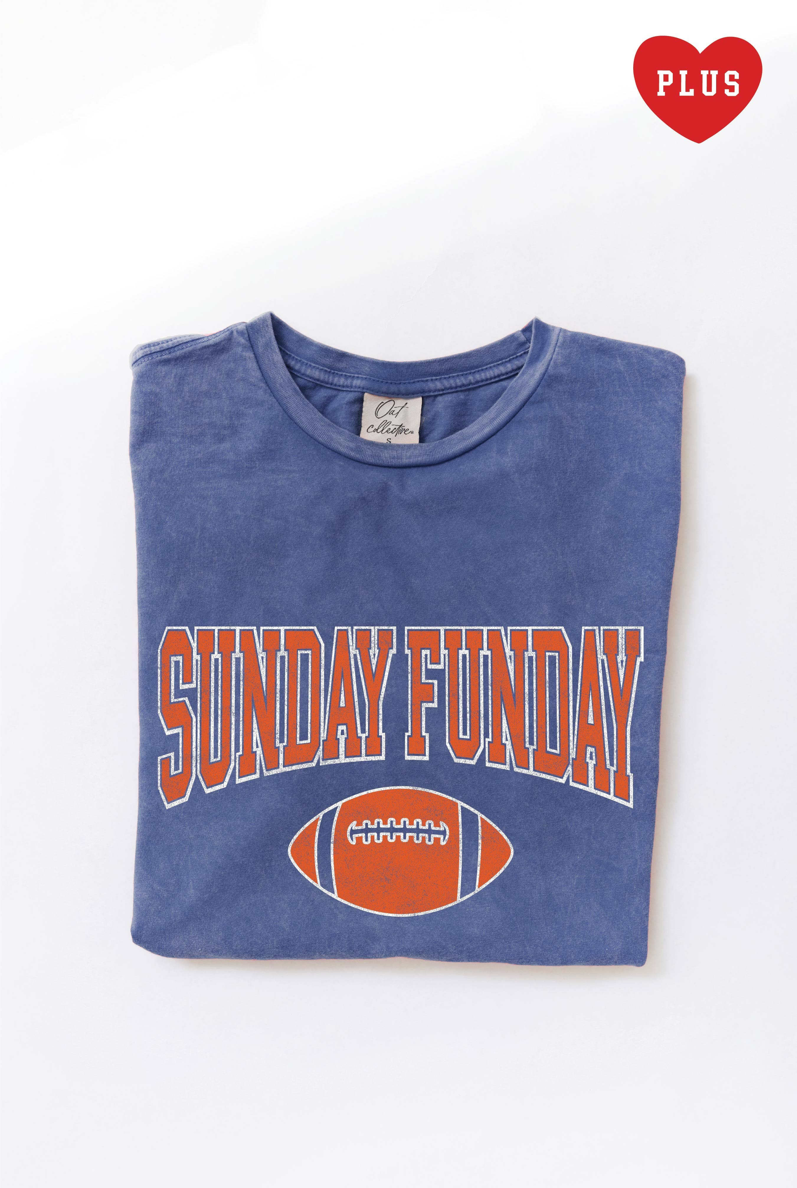 Sunday Funday Graphic Plus Size Mineral Washed Top - Adult & Kids T-Shirts, Sweatshirts & Hoodies apparel design preview 1