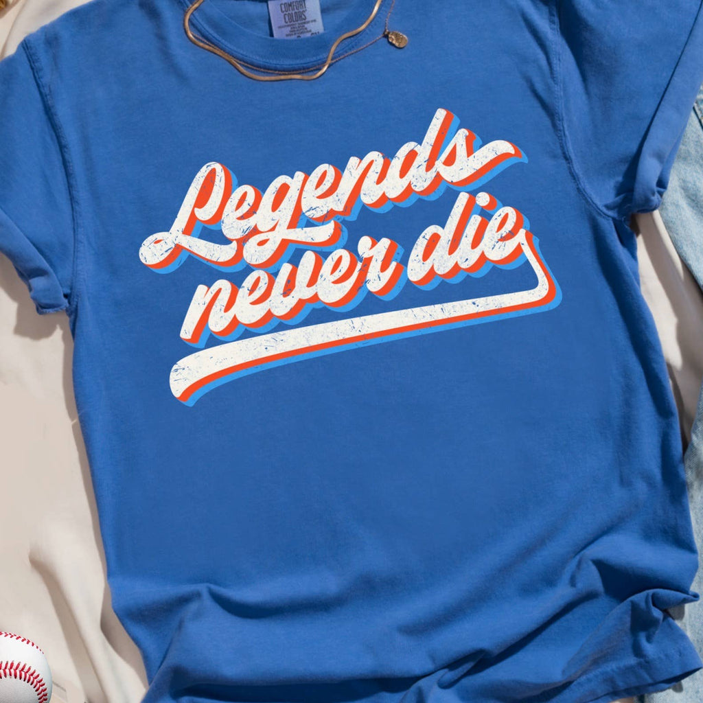 Legends Never Die Comfort Color Graphic - Adult & Kids T-Shirts, Sweatshirts & Hoodies apparel design preview 1