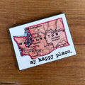 Washington Map Magnets and Key Chains - Adult & Kids T-Shirts, Sweatshirts & Hoodies apparel design preview 1