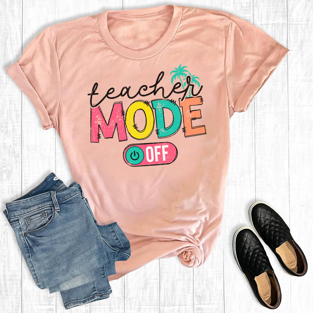 Funny Teacher Mode Off Graphic - Adult & Kids T-Shirts, Sweatshirts & Hoodies apparel design preview 1