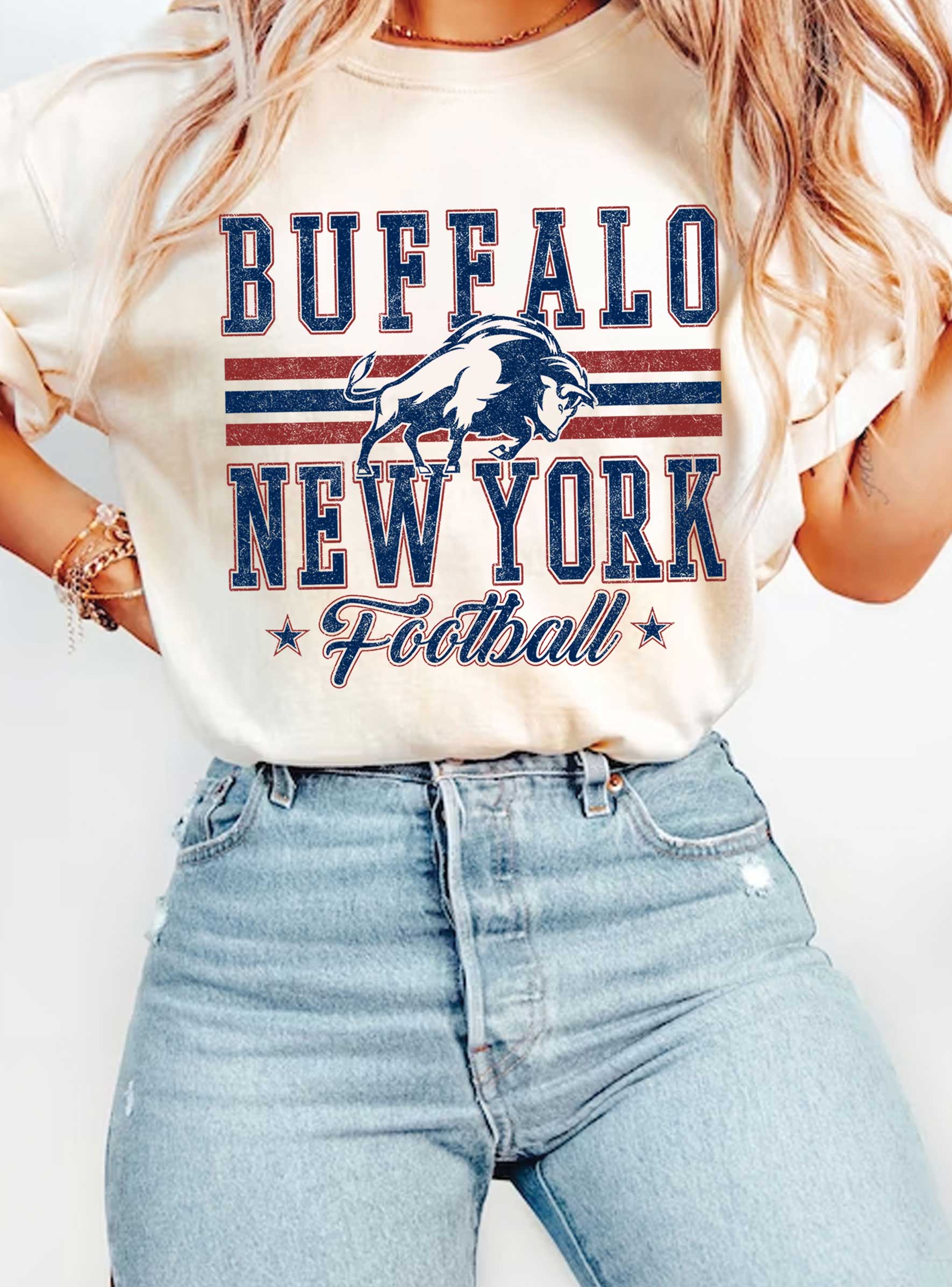 Buffalo New York Football Graphic - Adult & Kids T-Shirts, Sweatshirts & Hoodies apparel design preview 1