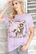 Women Cowgirl Graphic Print Mineral Wash Top - Adult & Kids T-Shirts, Sweatshirts & Hoodies apparel design preview 1