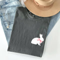 Bunny Wearing A Bow, Pocket Print, Easter Rabbit - Adult & Kids T-Shirts, Sweatshirts & Hoodies apparel design preview 1