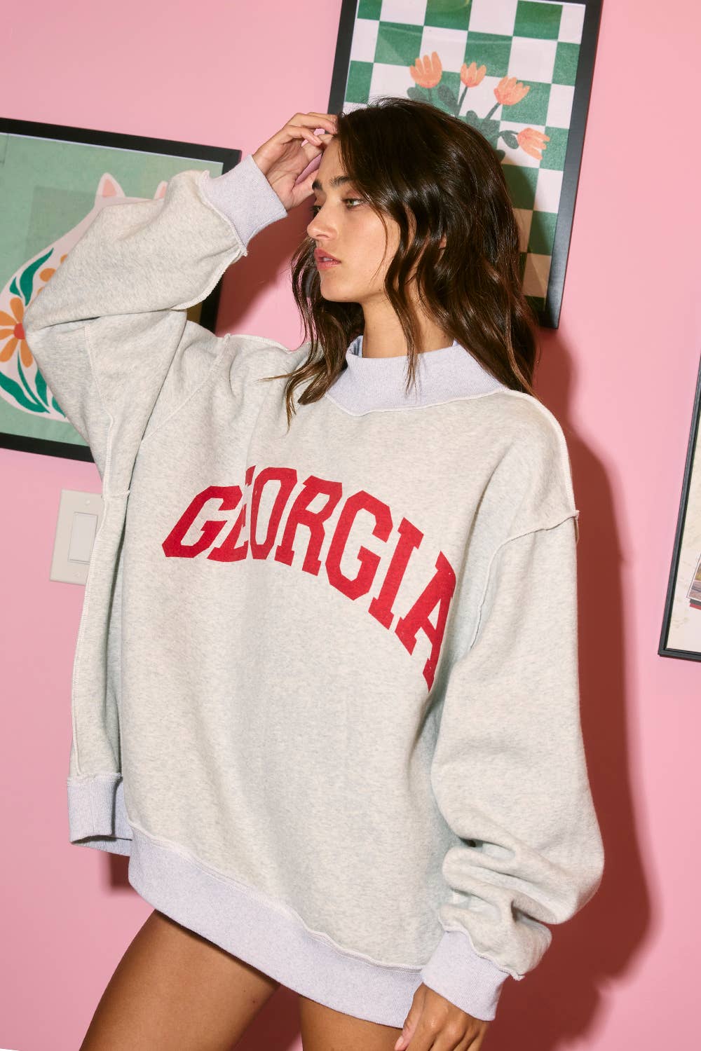 IT2594-GEORGIA 'georgia&Ga' Reversible Mockneck - Adult & Kids T-Shirts, Sweatshirts & Hoodies apparel design preview 1