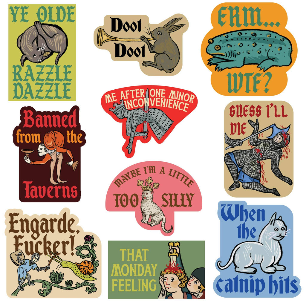 Medieval Stickers - Adult & Kids T-Shirts, Sweatshirts & Hoodies apparel design preview 1