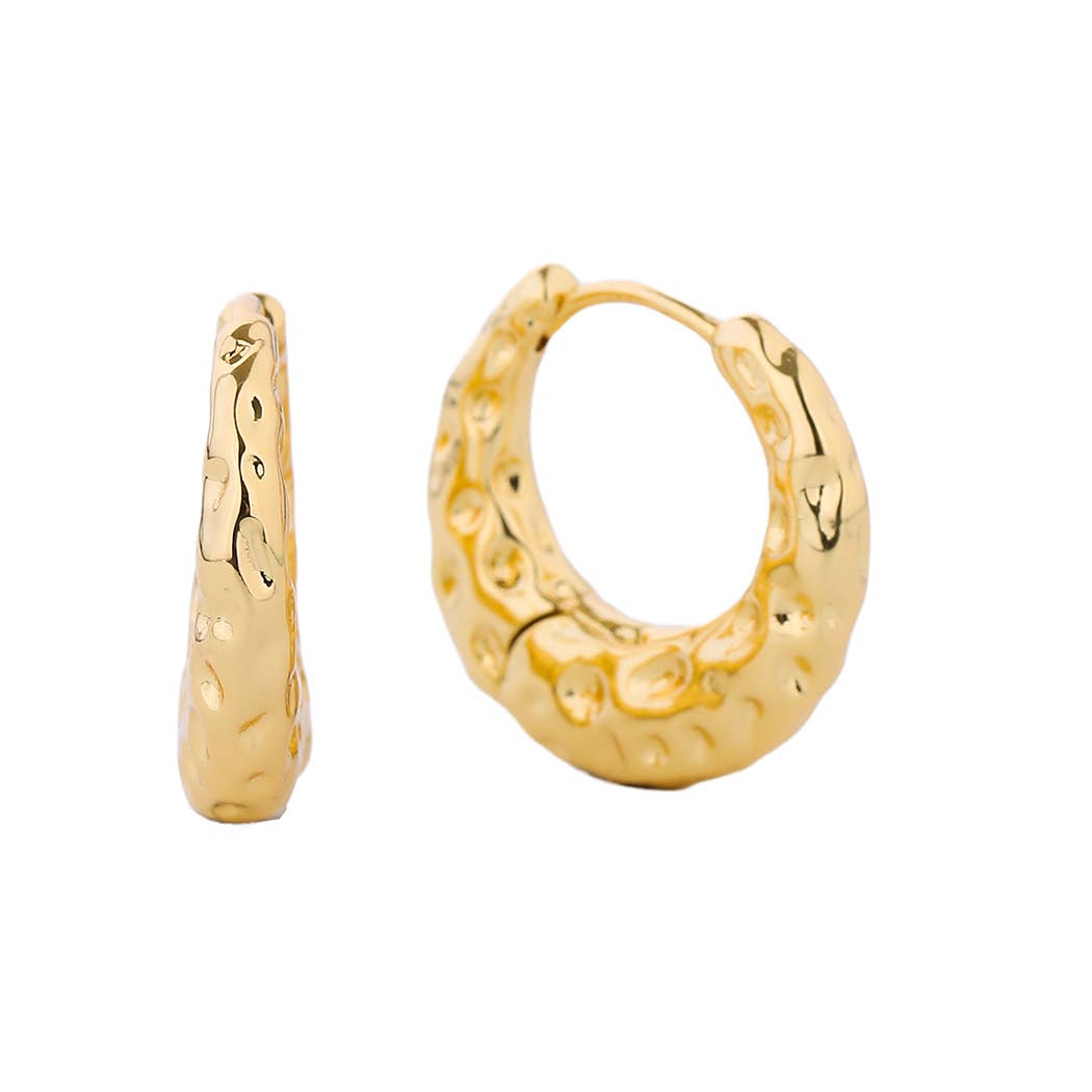 14K Gold-Dipped Textured Huggie Earring - Adult & Kids T-Shirts, Sweatshirts & Hoodies apparel design preview 1