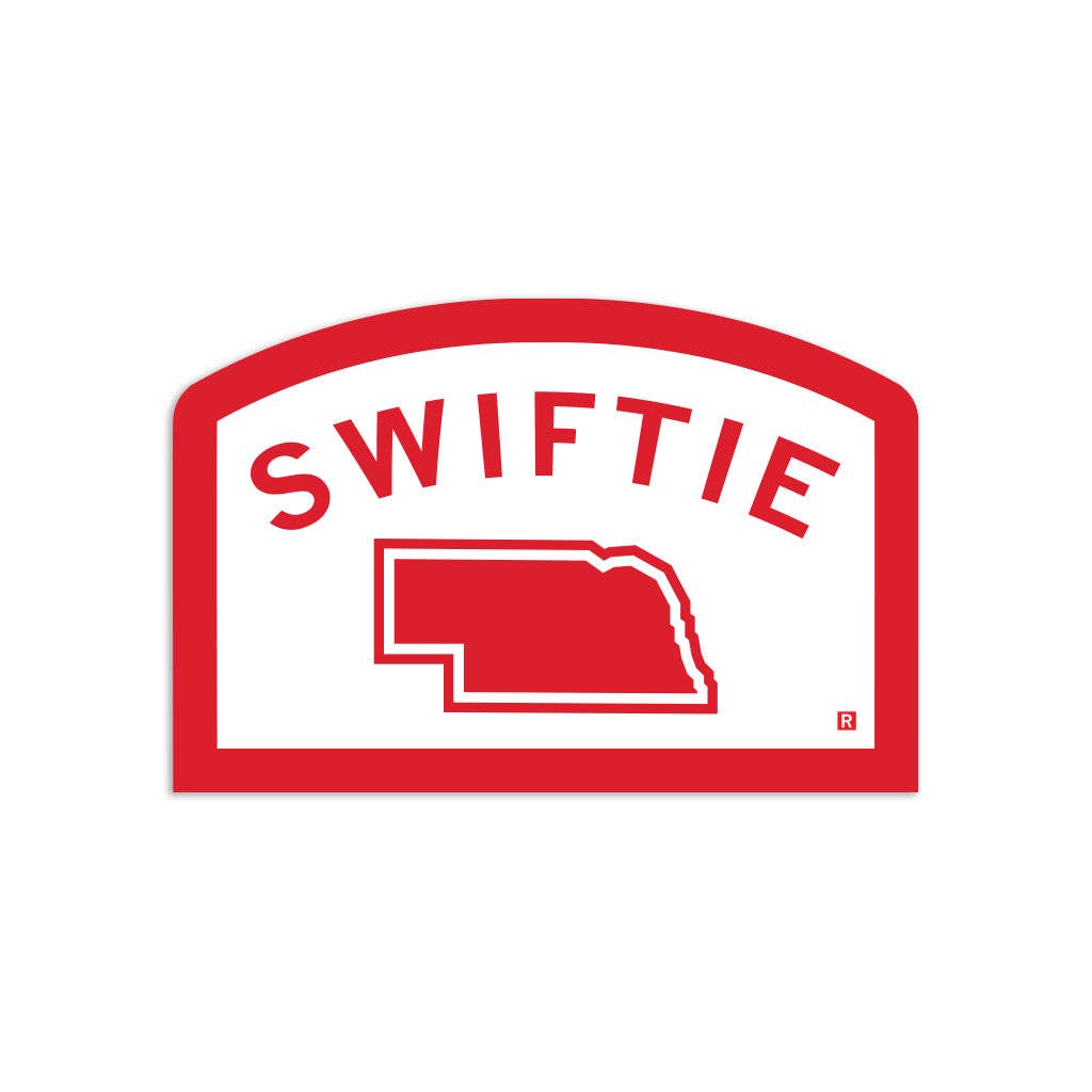 Nebraska Swiftie Red White Die-Cut Sticker - Adult & Kids T-Shirts, Sweatshirts & Hoodies apparel design preview 1