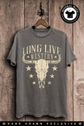 Long Live Western Cow Skull Graphic Top - Adult & Kids T-Shirts, Sweatshirts & Hoodies apparel design preview 1