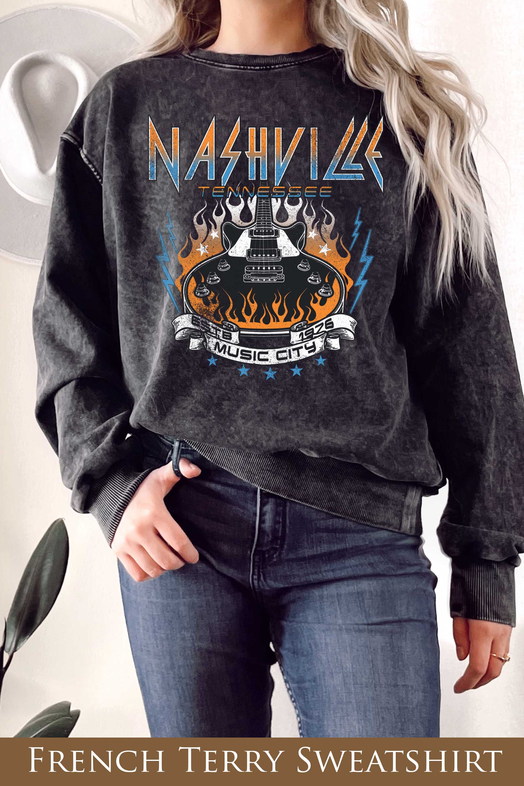 Nashville Tennessee Graphix Mineral Terry - Adult & Kids T-Shirts, Sweatshirts & Hoodies apparel design preview 1