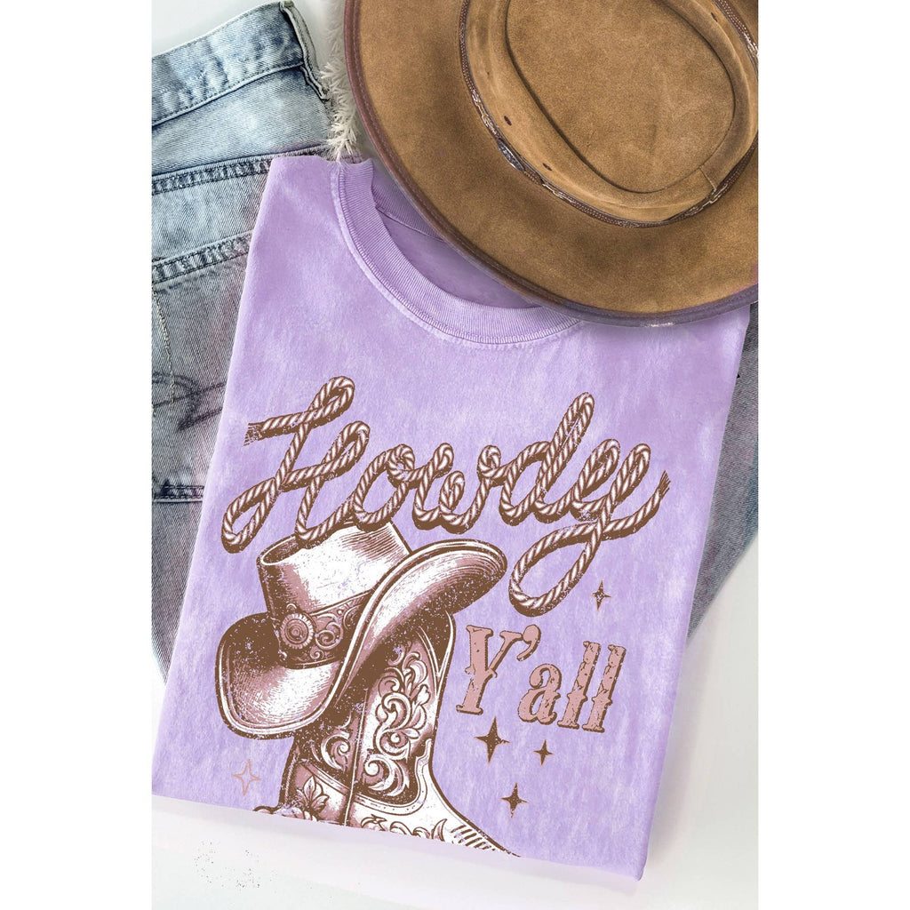 Howdy Y All Mineral Wash - Adult & Kids T-Shirts, Sweatshirts & Hoodies apparel design preview 1