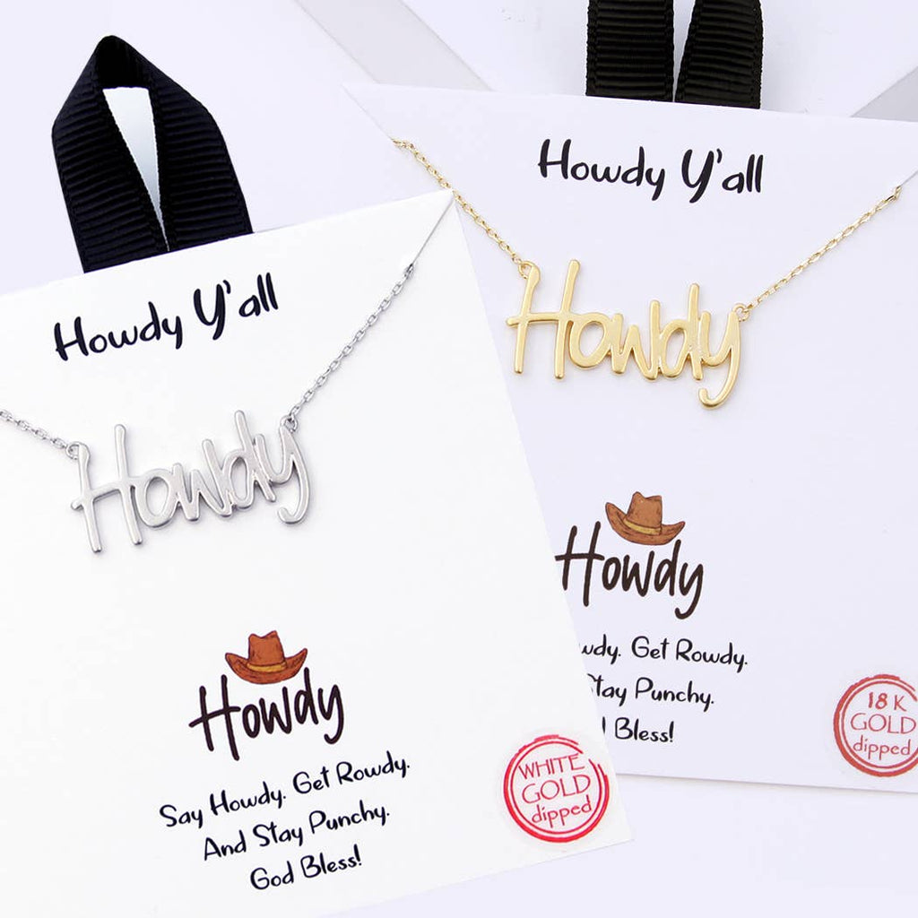 Howdy Y'all Word Charm Pendant Necklace - Adult & Kids T-Shirts, Sweatshirts & Hoodies apparel design preview 1