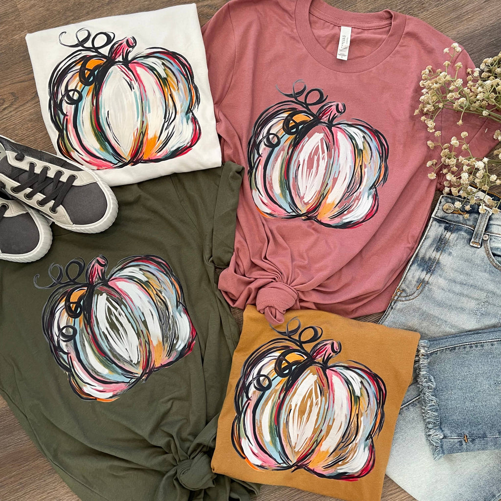 Watercolor Pumpkin - Adult & Kids T-Shirts, Sweatshirts & Hoodies apparel design preview 1