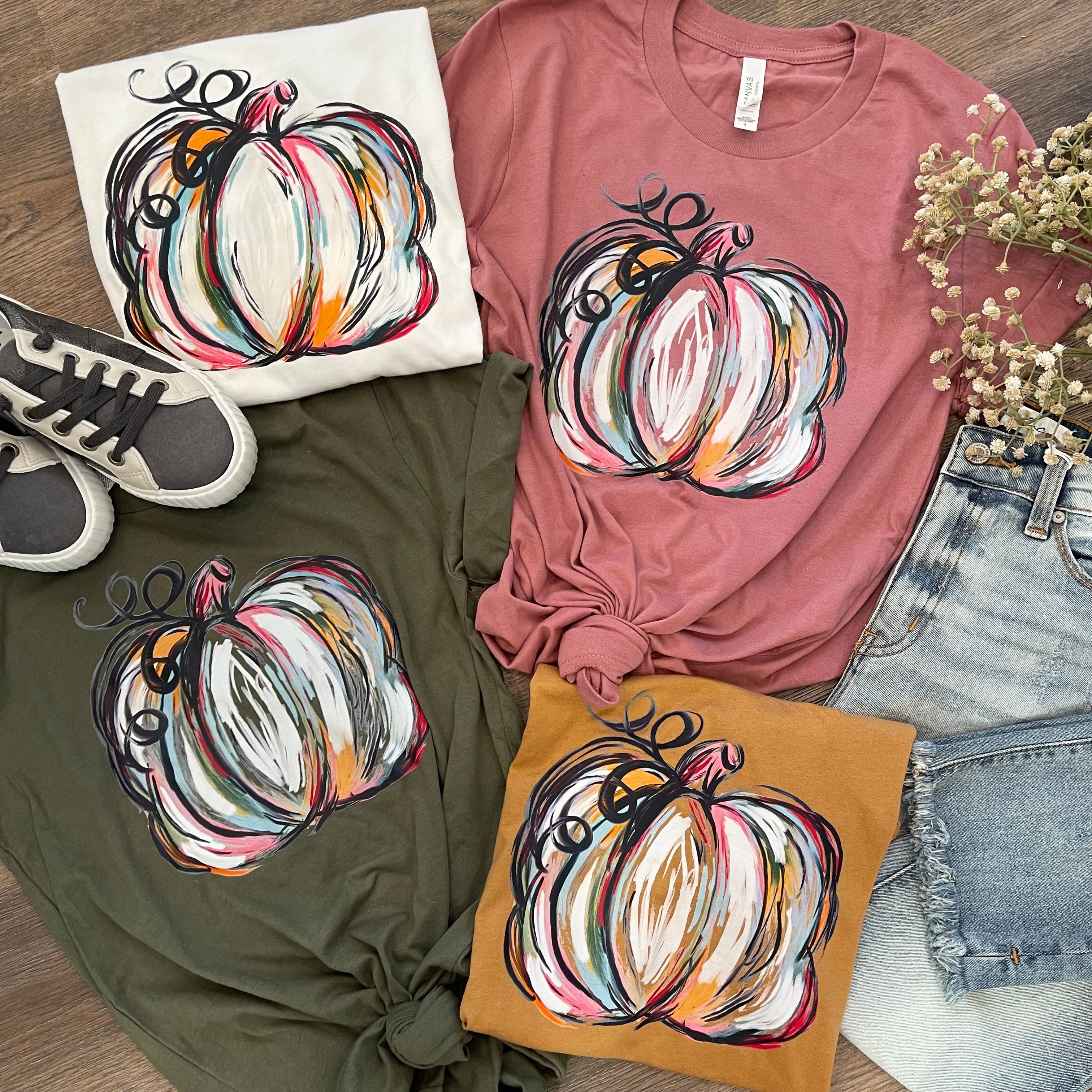 Watercolor Pumpkin - Adult & Kids T-Shirts, Sweatshirts & Hoodies apparel design preview 1