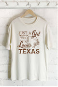 Just A Girl Who Loves Texas-Oversized - Adult & Kids T-Shirts, Sweatshirts & Hoodies apparel design preview 1