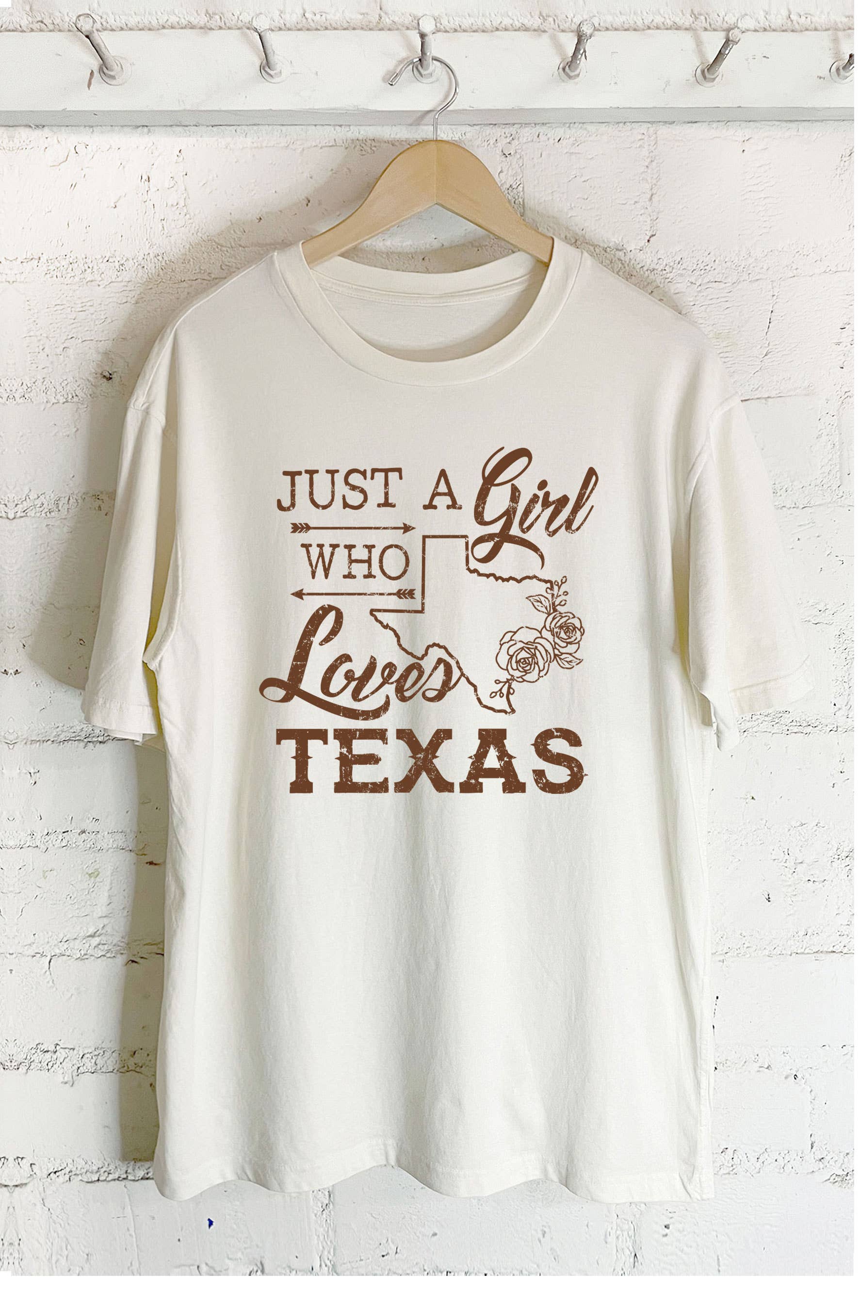 Just A Girl Who Loves Texas-Oversized - Adult & Kids T-Shirts, Sweatshirts & Hoodies apparel design preview 1