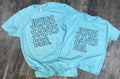 Jesus Saves Bro. On Purist Blue - Adult & Kids T-Shirts, Sweatshirts & Hoodies apparel design preview 1