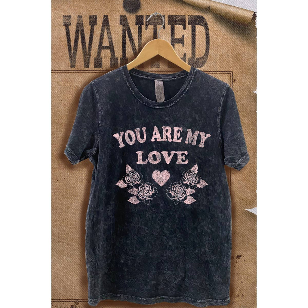You Are My Love Valentine Mineral Wash Graphic - Adult & Kids T-Shirts, Sweatshirts & Hoodies apparel design preview 1