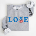 Peace, Love, America, Retro, 4th of July - Adult & Kids T-Shirts, Sweatshirts & Hoodies apparel design preview 1
