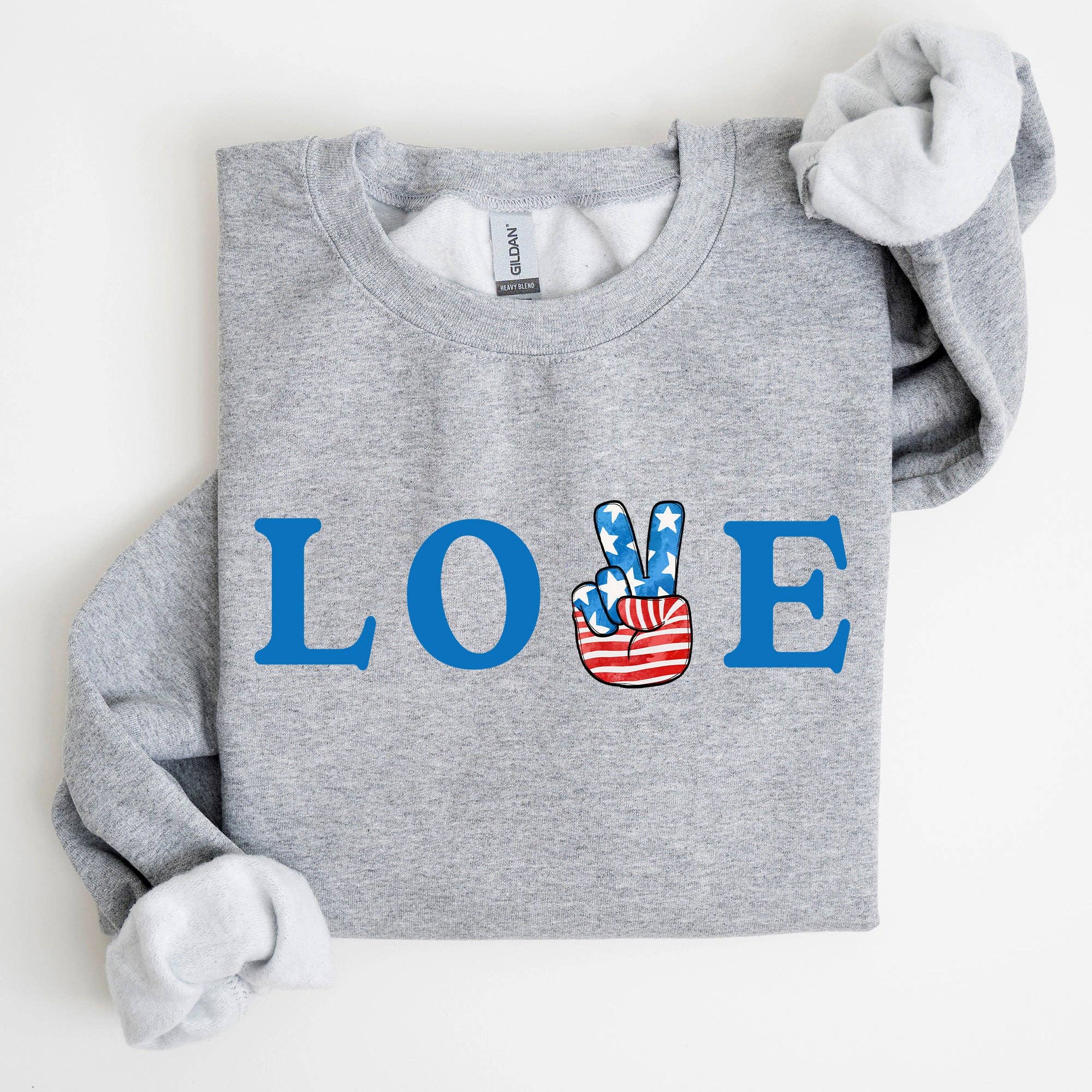 Peace, Love, America, Retro, 4th of July - Adult & Kids T-Shirts, Sweatshirts & Hoodies apparel design preview 1