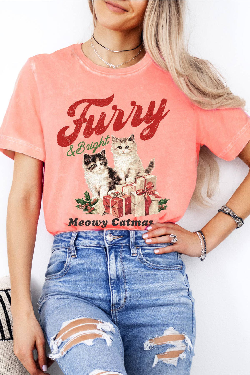 Meowy Catmast Furry N Bright Mineral Wash - Adult & Kids T-Shirts, Sweatshirts & Hoodies apparel design preview 1