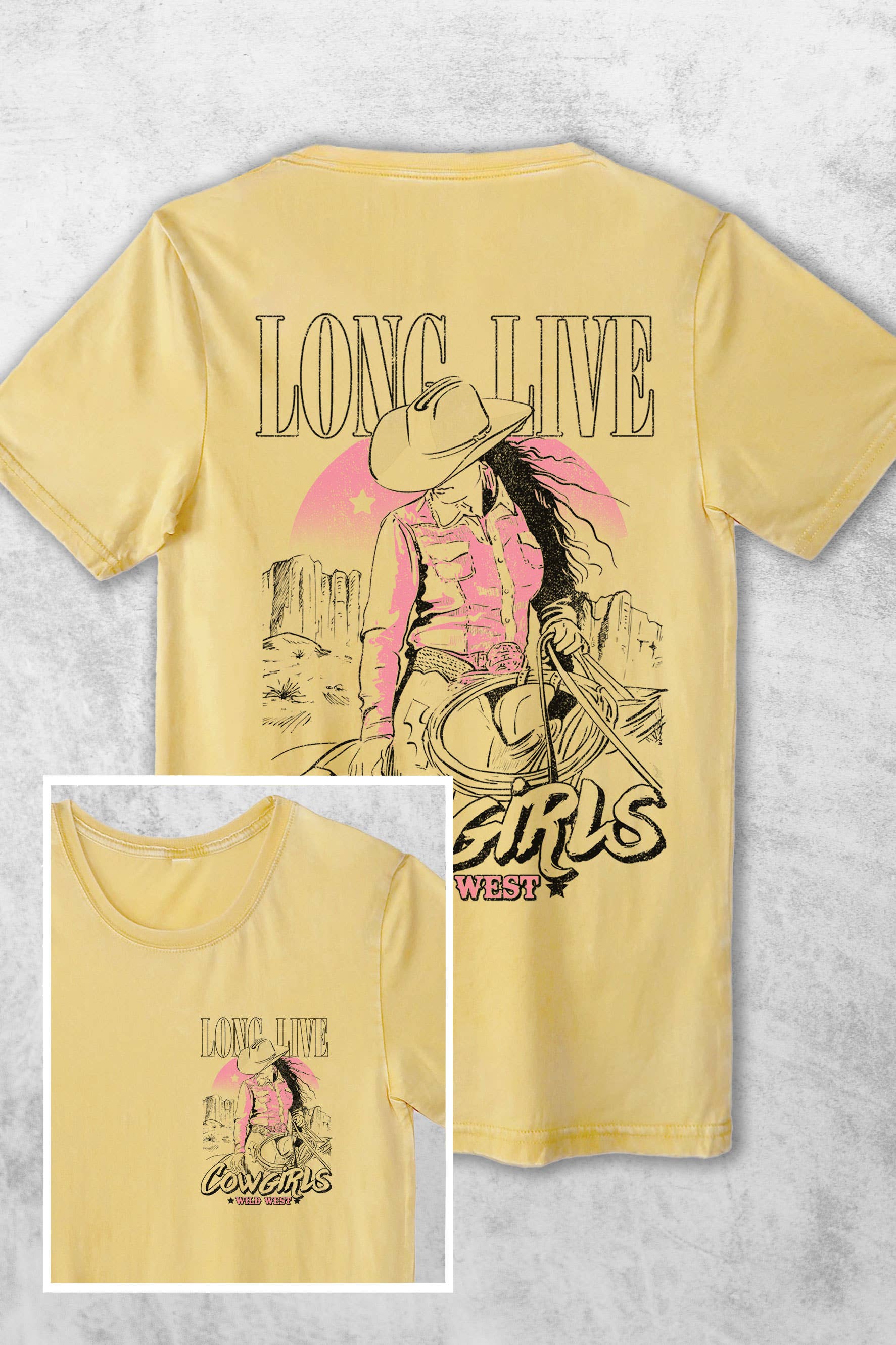 Long Live Cowgirls F&B Women's Vintage Graphic - Adult & Kids T-Shirts, Sweatshirts & Hoodies apparel design preview 1