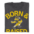 Hawkeyes Born Raised Vintage Charcoal - Adult & Kids T-Shirts, Sweatshirts & Hoodies apparel design preview 1
