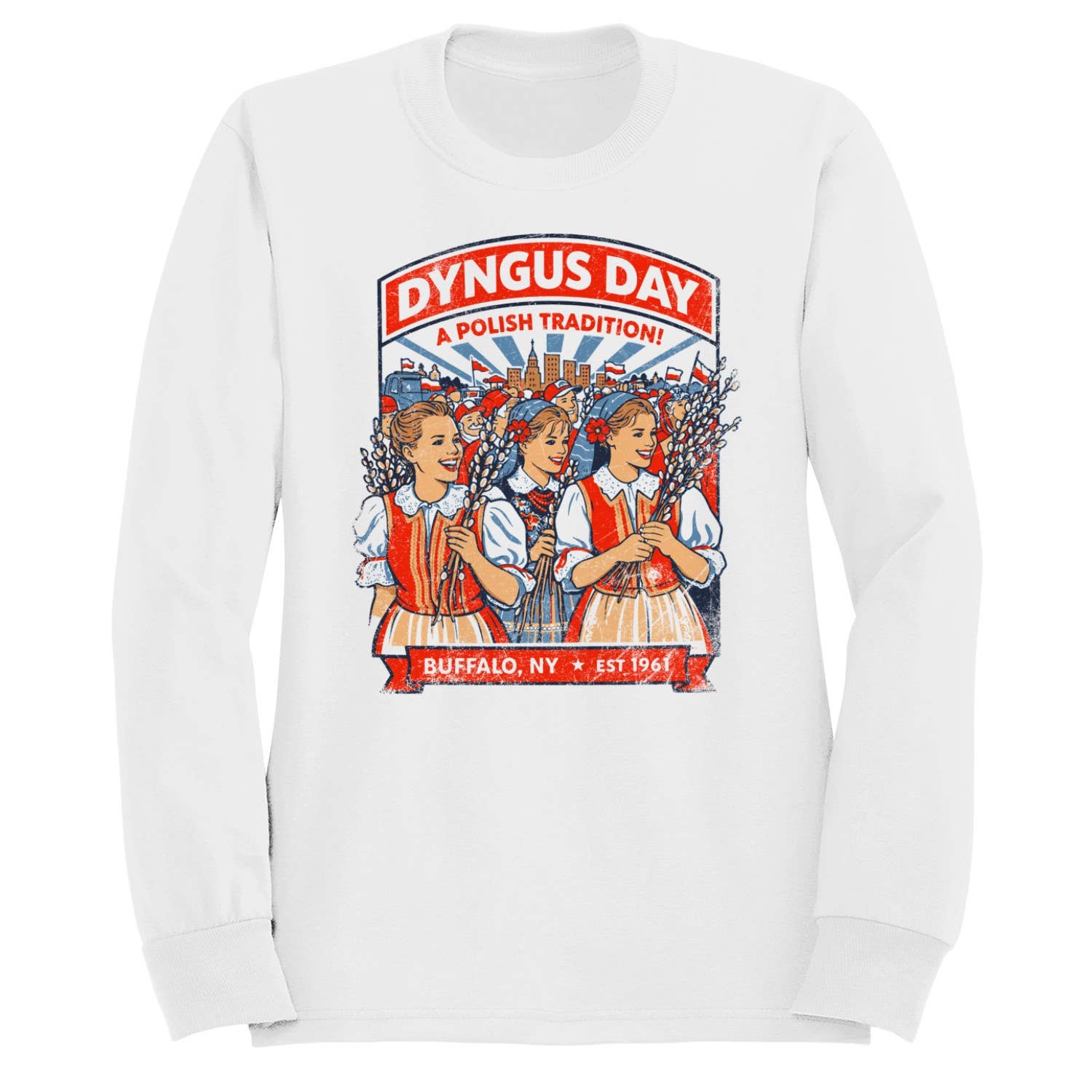 Dyngus Buffalo Ny Polish Tradition Women's - Adult & Kids T-Shirts, Sweatshirts & Hoodies apparel design preview 1