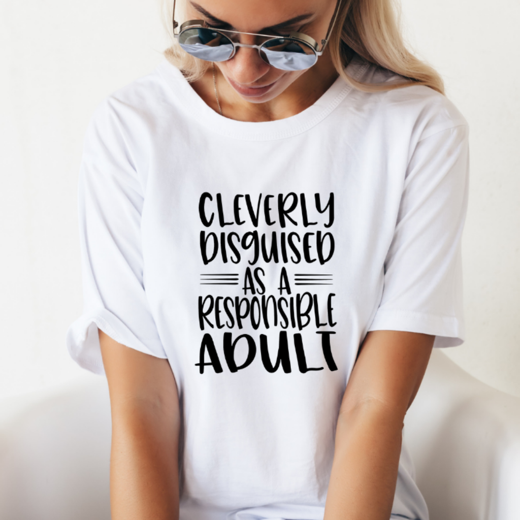 Cleverly Disguised As A Responsible Adult Graphic - Adult & Kids T-Shirts, Sweatshirts & Hoodies apparel design preview 1