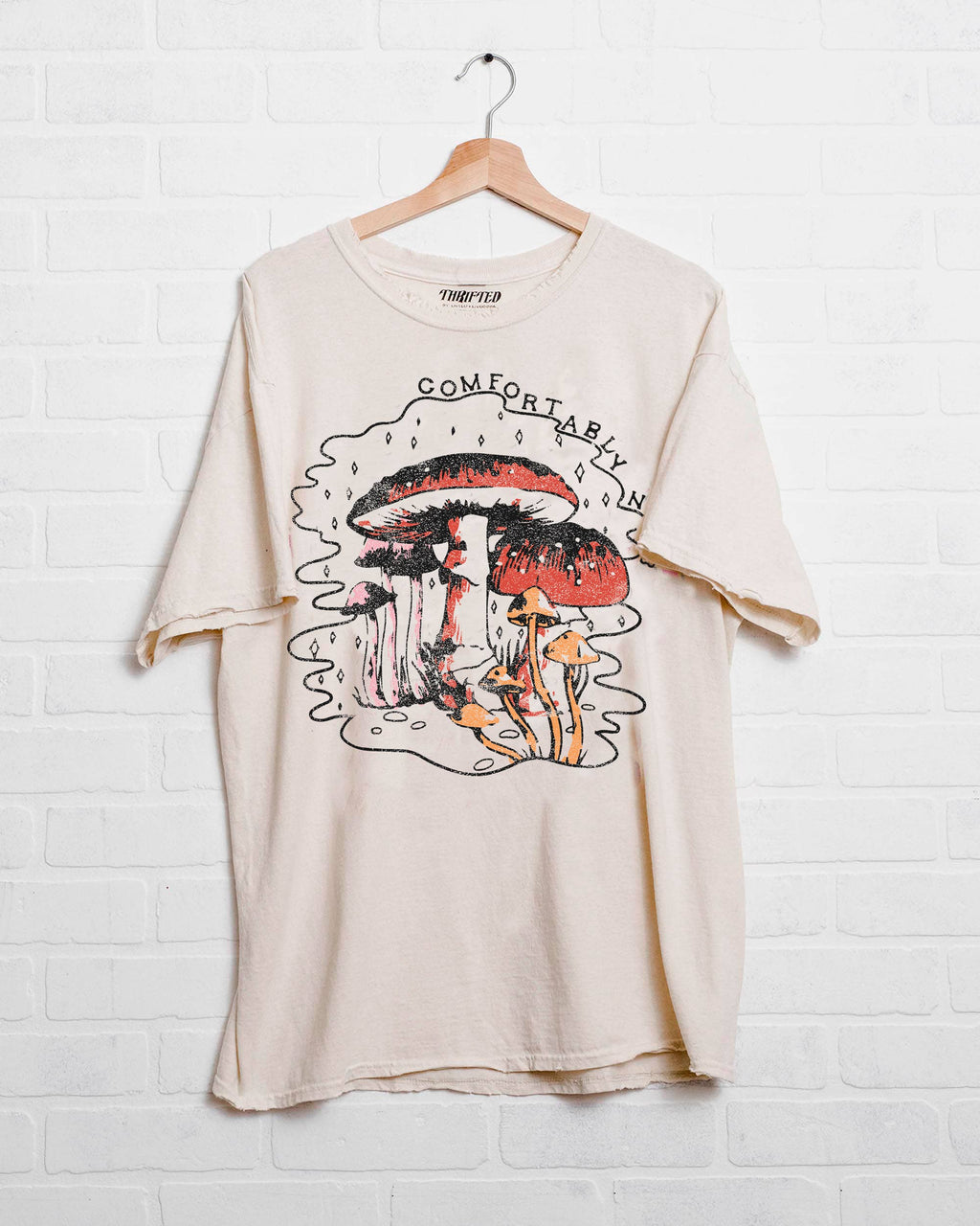 Comfortably Numb Off White Thrifted Graphic - Adult & Kids T-Shirts, Sweatshirts & Hoodies apparel design preview 1