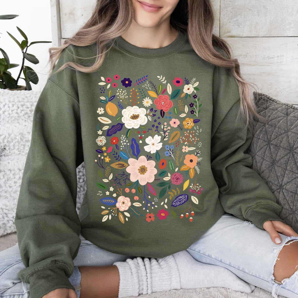 Bloom Brilliance Color-Infused Floral Print - Adult & Kids T-Shirts, Sweatshirts & Hoodies apparel design preview 1