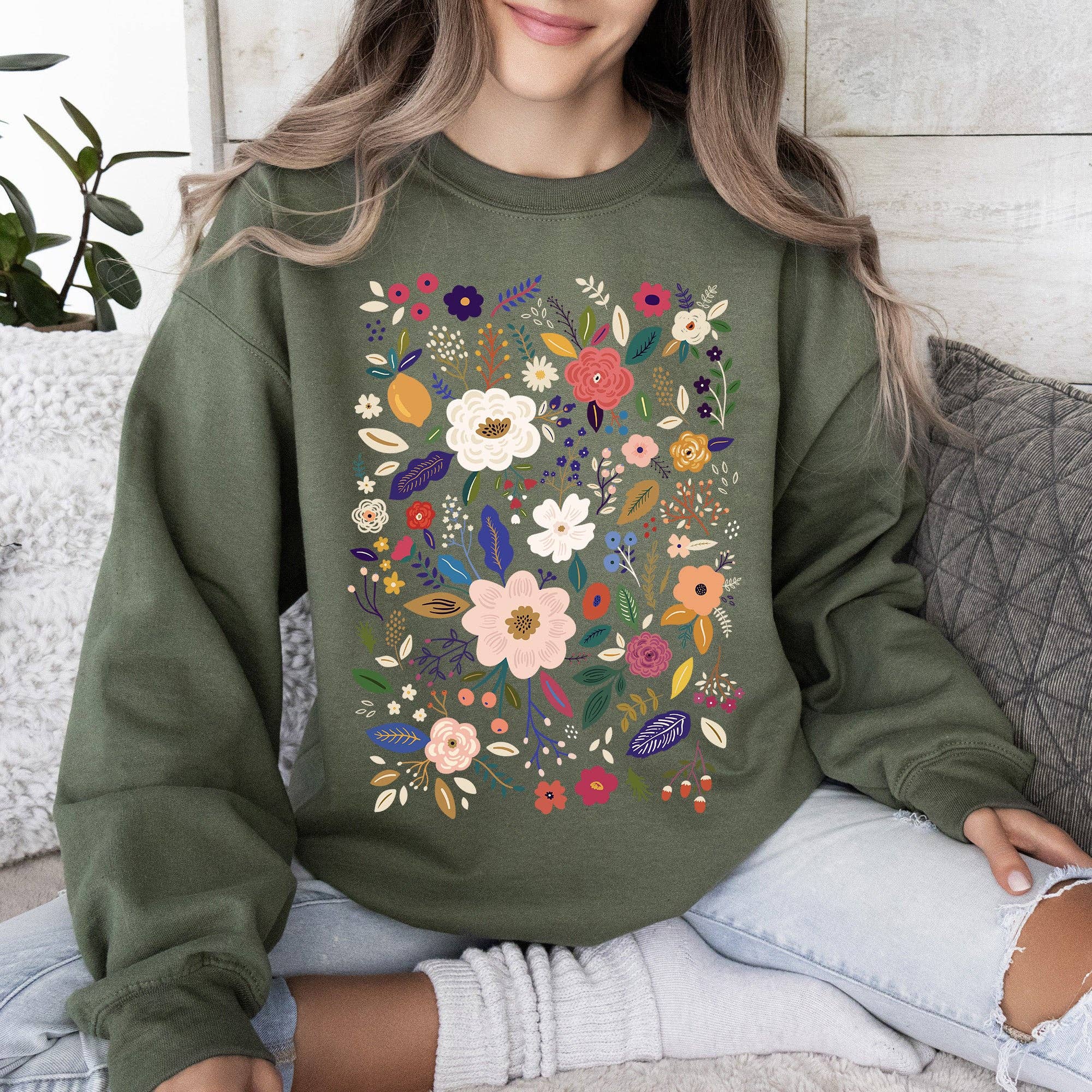 Bloom Brilliance Color-Infused Floral Print - Adult & Kids T-Shirts, Sweatshirts & Hoodies apparel design preview 1