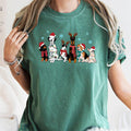 Christmas Dogs, Frenchie, Dog Lovers, Santa, Pet - Adult & Kids T-Shirts, Sweatshirts & Hoodies apparel design preview 1
