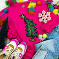 Sequin Colorful Tree Patch Heliconia Crewneck - Adult & Kids T-Shirts, Sweatshirts & Hoodies apparel design preview 1