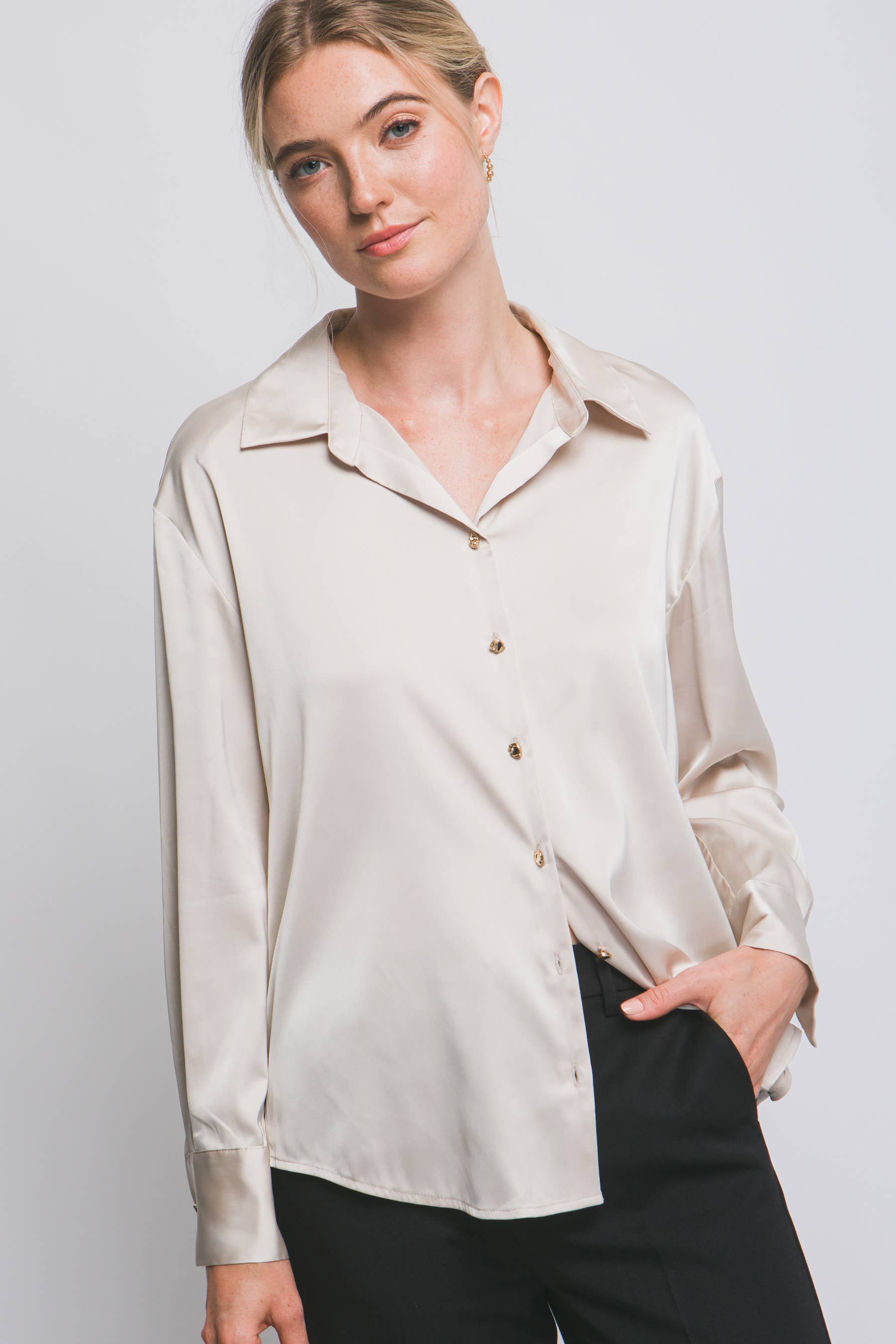 .0808 Collared Satin SI-28401 - Adult & Kids T-Shirts, Sweatshirts & Hoodies apparel design preview 1