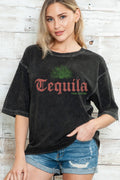 Women Tequila Graphic Print Oversize Mineral Top - Adult & Kids T-Shirts, Sweatshirts & Hoodies apparel design preview 1
