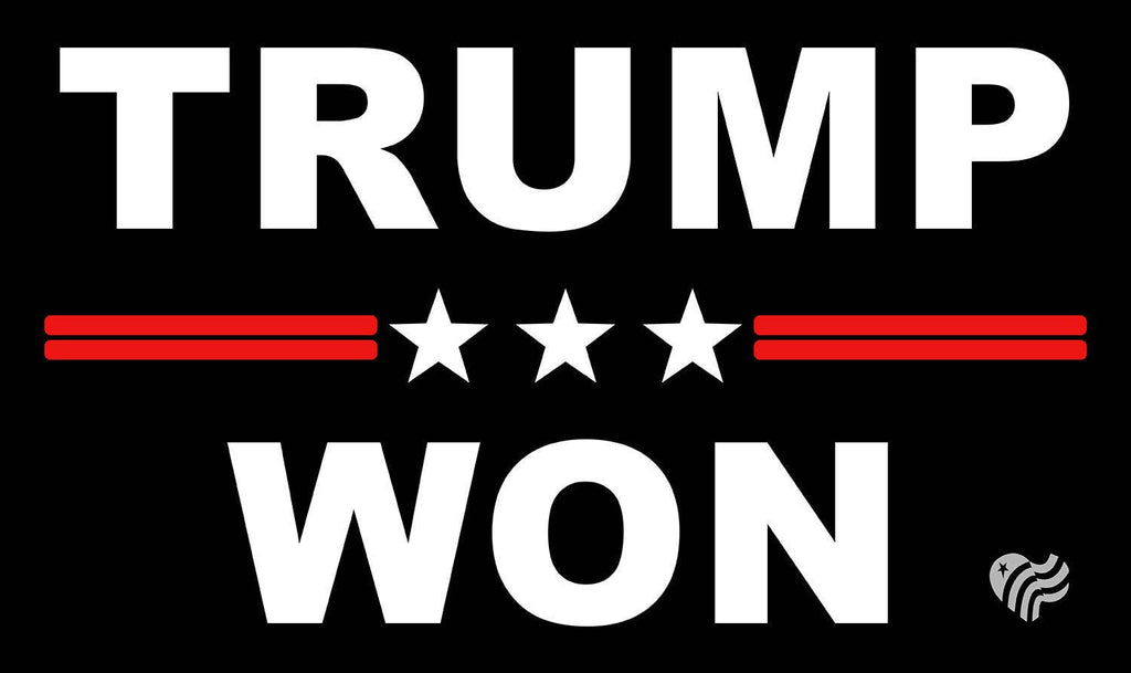 Trump Won Sticker - Adult & Kids T-Shirts, Sweatshirts & Hoodies apparel design preview 1
