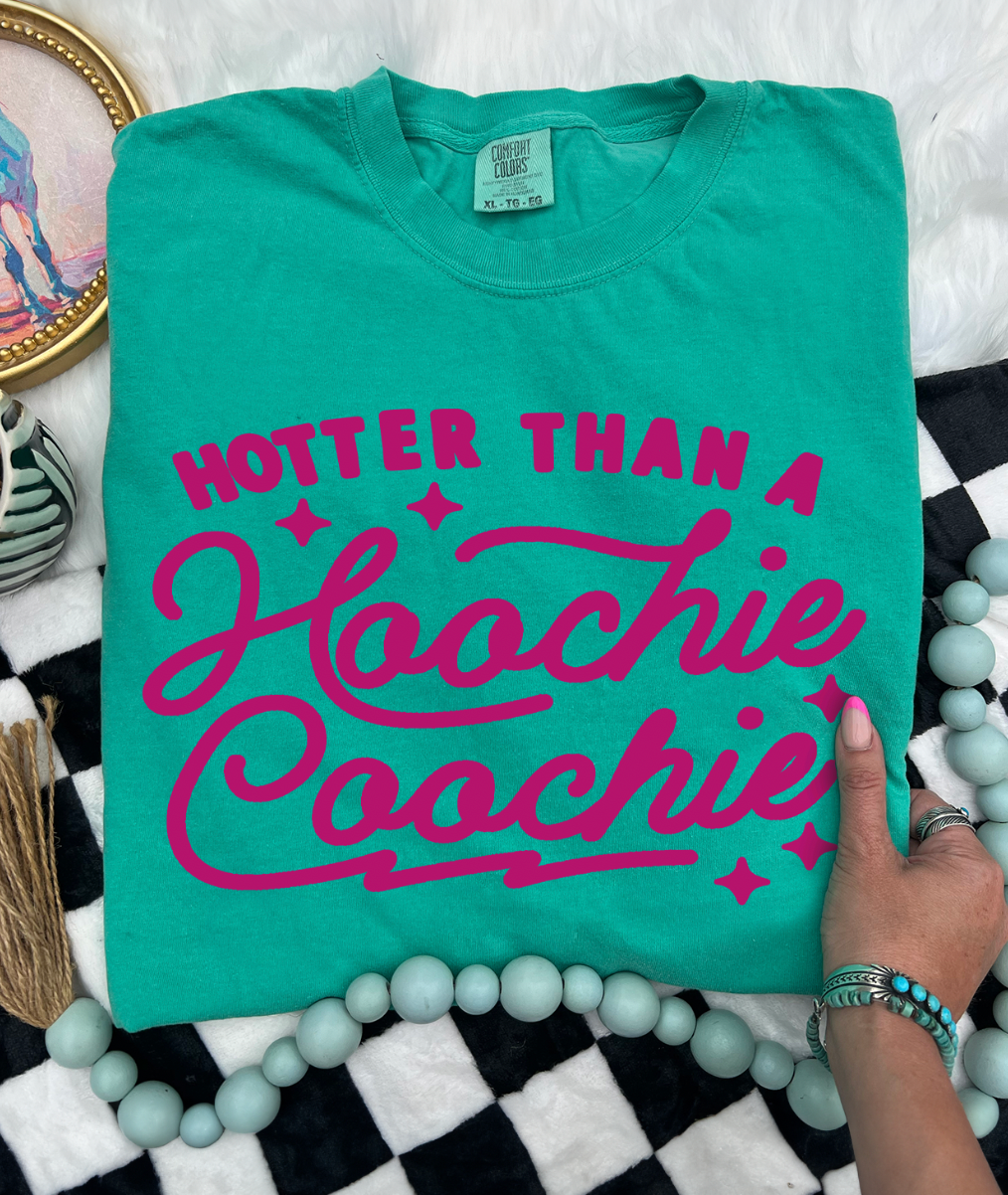 Hotter Than A Hoochie Coochie Comfort Color Island - Adult & Kids T-Shirts, Sweatshirts & Hoodies apparel design preview 1