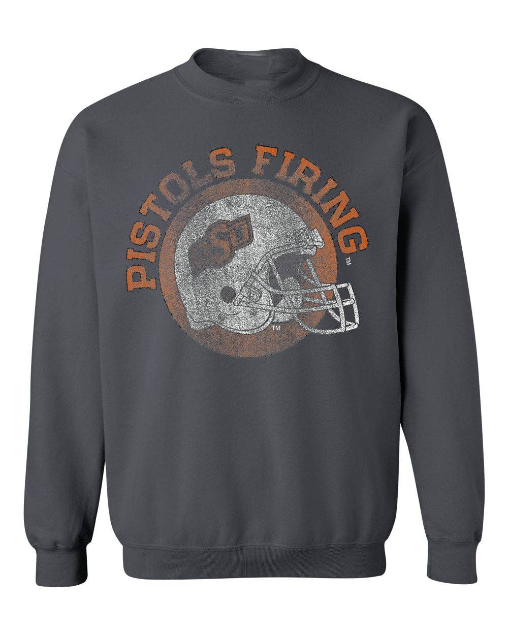Osu Cowboys Helmet Circle Off Black Thrifted - Adult & Kids T-Shirts, Sweatshirts & Hoodies apparel design preview 1
