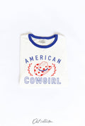 American Cowgirl Ringer Graphic Top - Adult & Kids T-Shirts, Sweatshirts & Hoodies apparel design preview 1