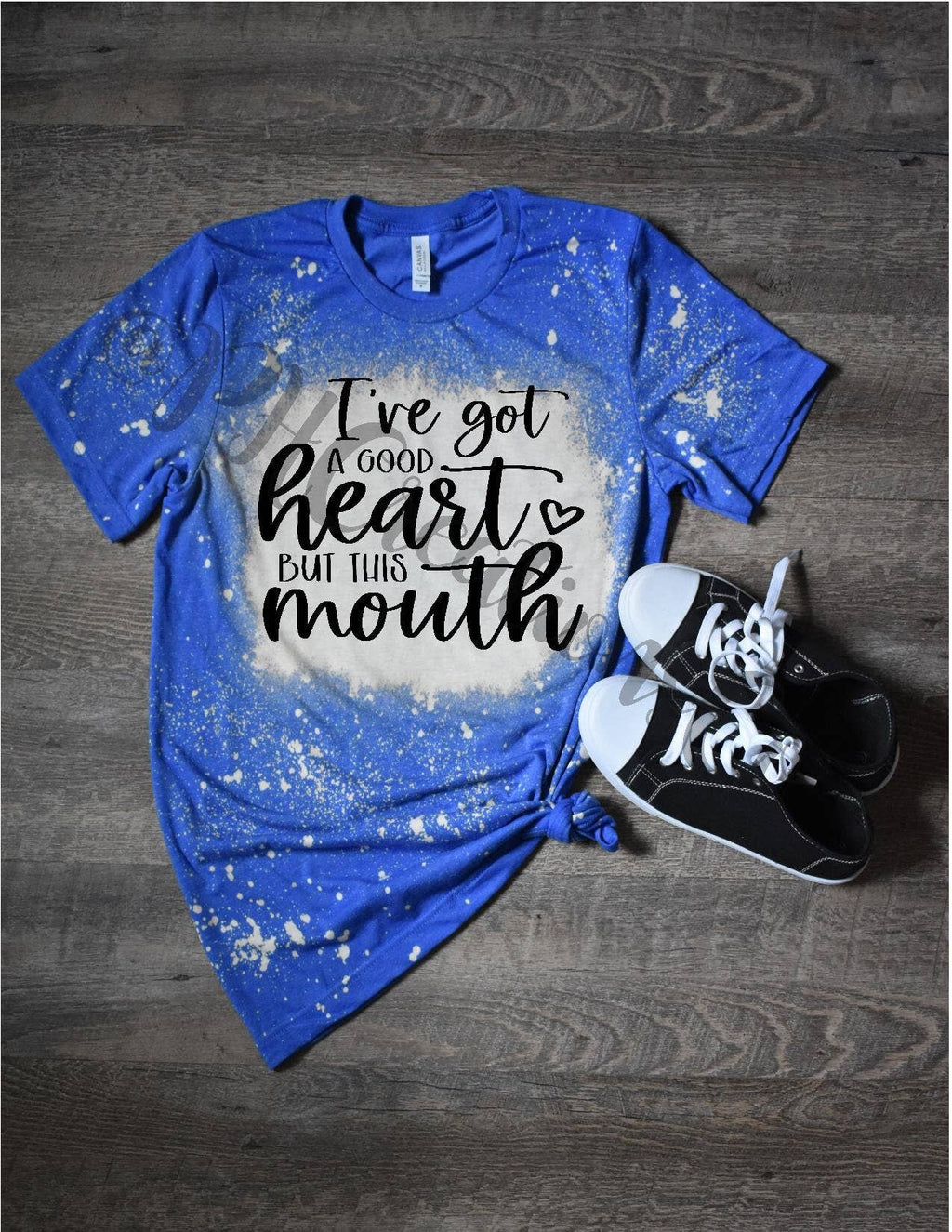 Good Heart, But This Mouth Bleached Funny - Adult & Kids T-Shirts, Sweatshirts & Hoodies apparel design preview 1