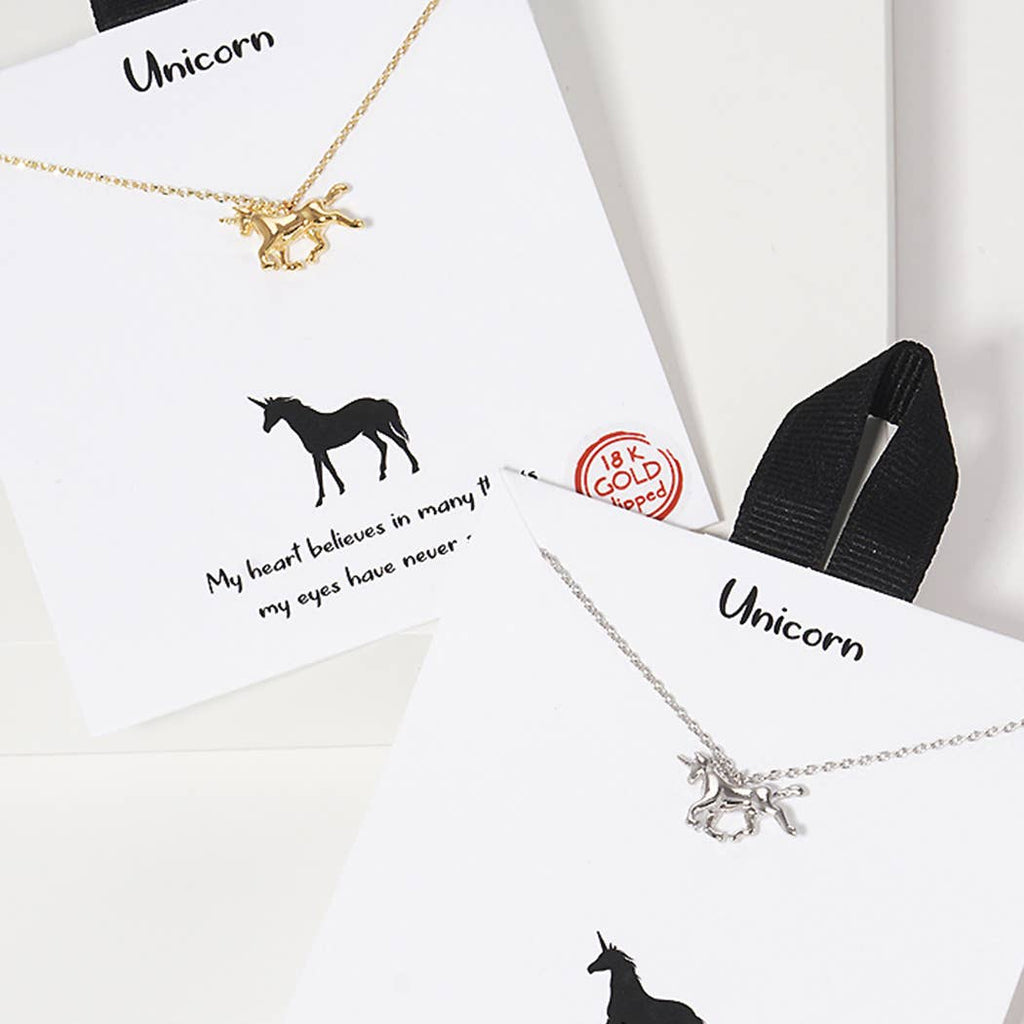Gold-Dipped Unicorn Charm Necklace - Adult & Kids T-Shirts, Sweatshirts & Hoodies apparel design preview 1