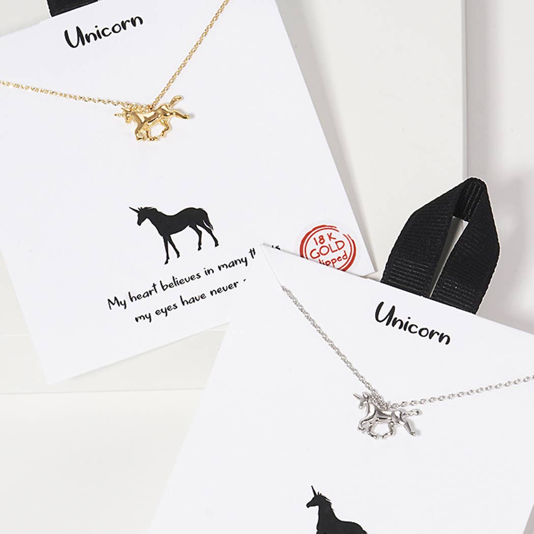 Gold-Dipped Unicorn Charm Necklace - Adult & Kids T-Shirts, Sweatshirts & Hoodies apparel design preview 1