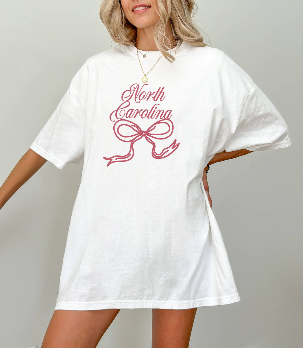Bow Preppy, Soft Girl, Coquette, North Carolina - Adult & Kids T-Shirts, Sweatshirts & Hoodies apparel design preview 1