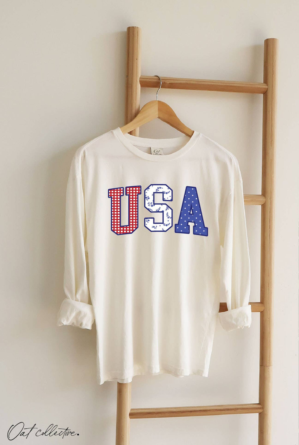 USA with Pattern Mineral Washed Graphic - Adult & Kids T-Shirts, Sweatshirts & Hoodies apparel design preview 1