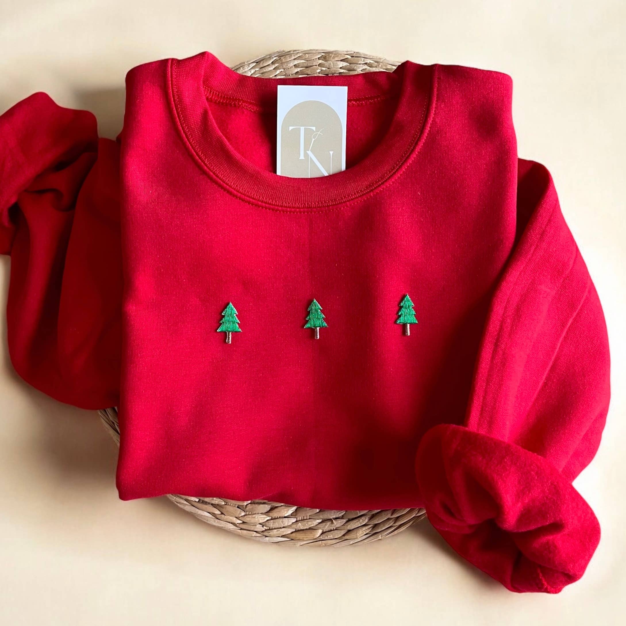 Festive Christmas Trees Sweater, Winter - Adult & Kids T-Shirts, Sweatshirts & Hoodies apparel design preview 1