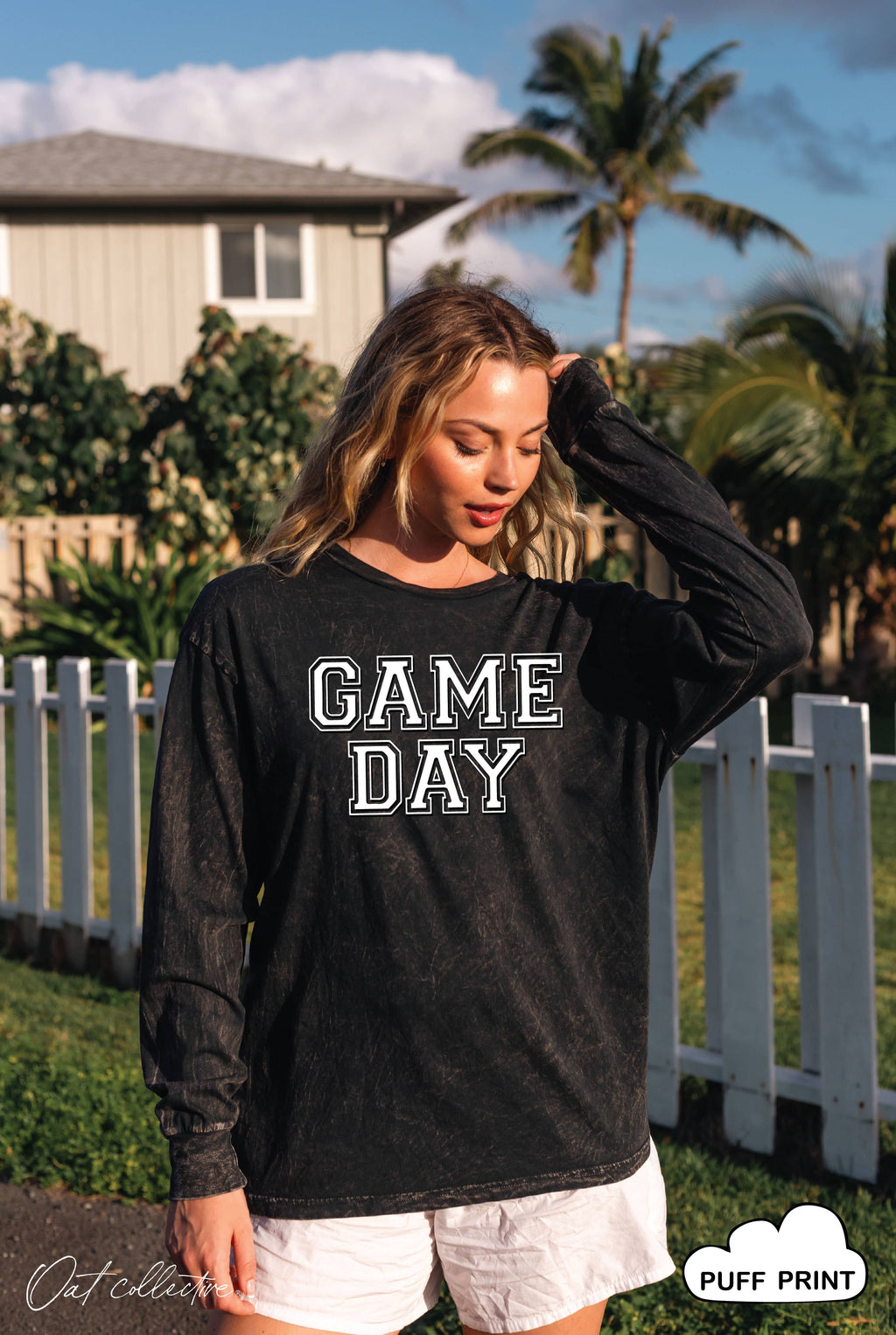 Game Day Puff Mineral Washed Graphic Top - Adult & Kids T-Shirts, Sweatshirts & Hoodies apparel design preview 1