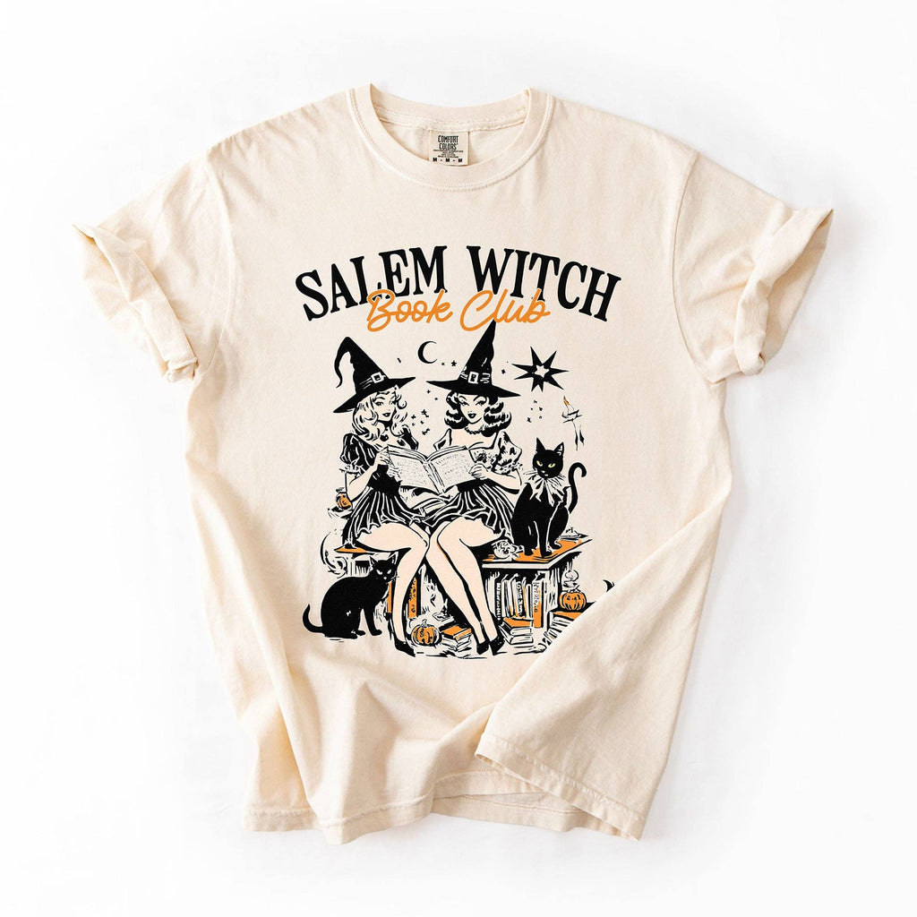 Salem Book Club, Cute Cats Halloween, Reading, - Adult & Kids T-Shirts, Sweatshirts & Hoodies apparel design preview 1