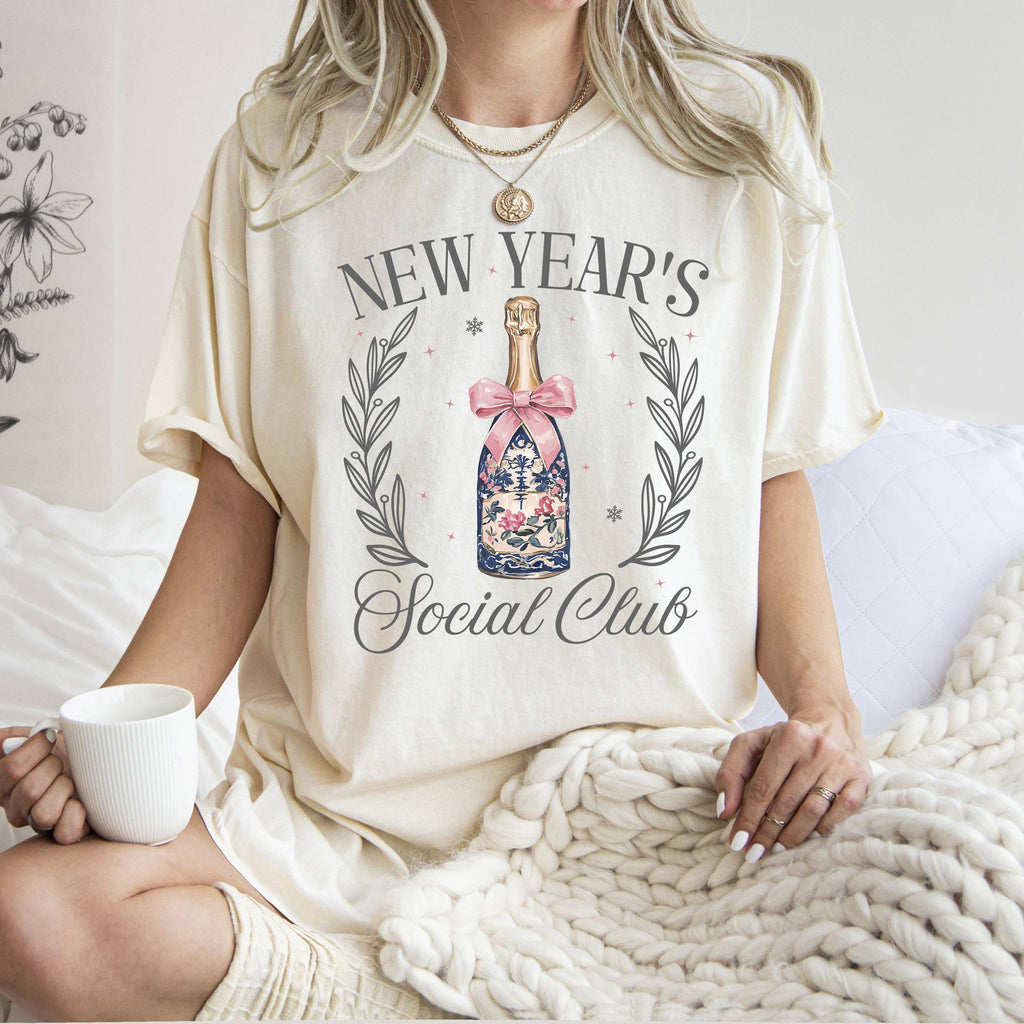 New Years Eve Social Club, Party, Champagne, 2026 - Adult & Kids T-Shirts, Sweatshirts & Hoodies apparel design preview 1
