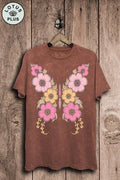 Butterfly Flowers Graphic Top - Adult & Kids T-Shirts, Sweatshirts & Hoodies apparel design preview 1